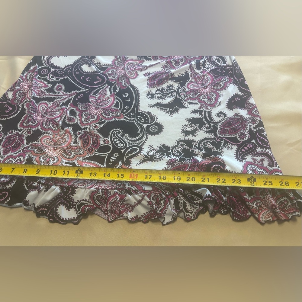 Linea Donatilla Women's Black Purple Paisley Sleeveless Pajama Long Top Sz M - Picture 9 of 14